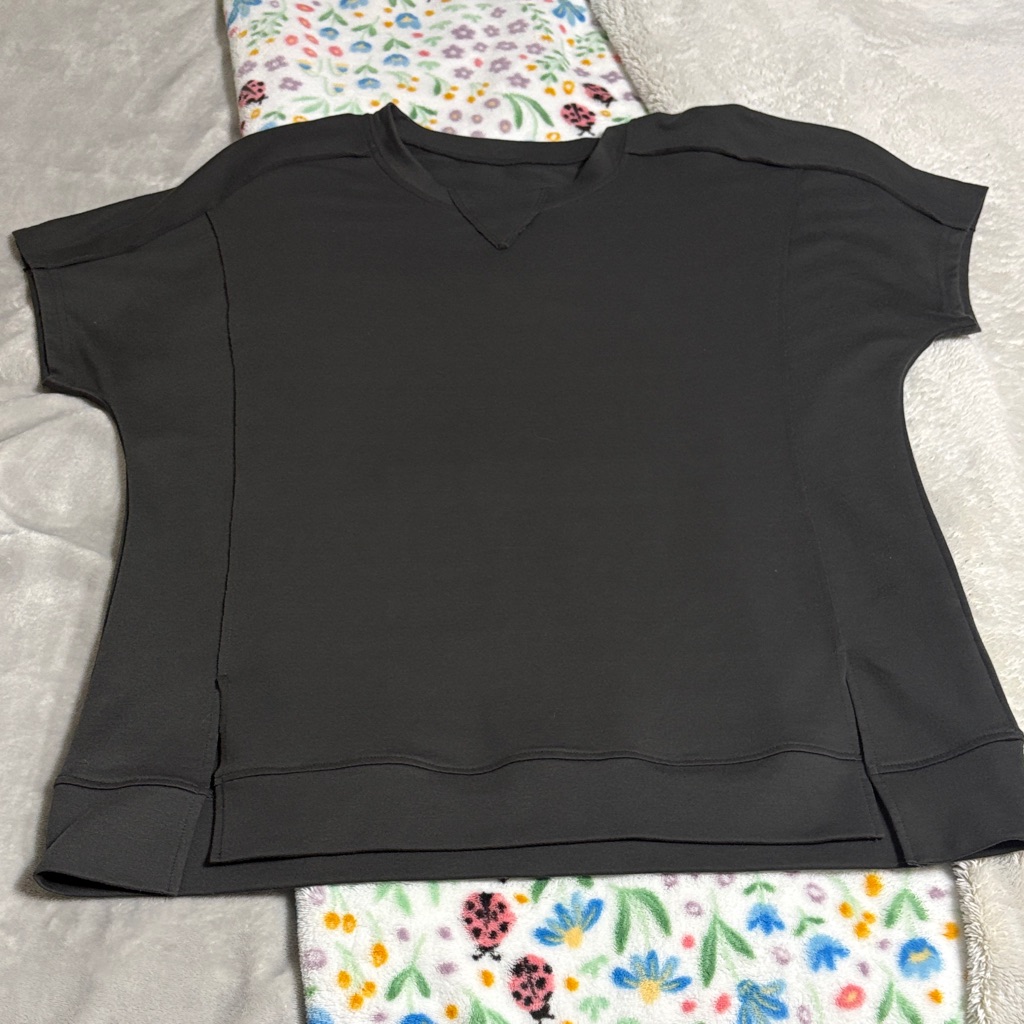 Women's Dark Grey V-Neck Top